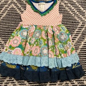 Matilda Jane sleeveless ruffle dress, size 2 toddler